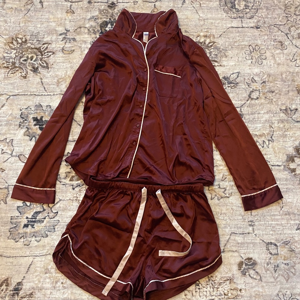 Stars Above Pajama set, Medium, red